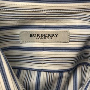 Burberry Blue Striped Men's Shirt